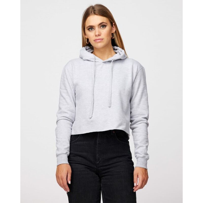 Women's Crop Fleece Hooded Sweatshirt Thumbnail