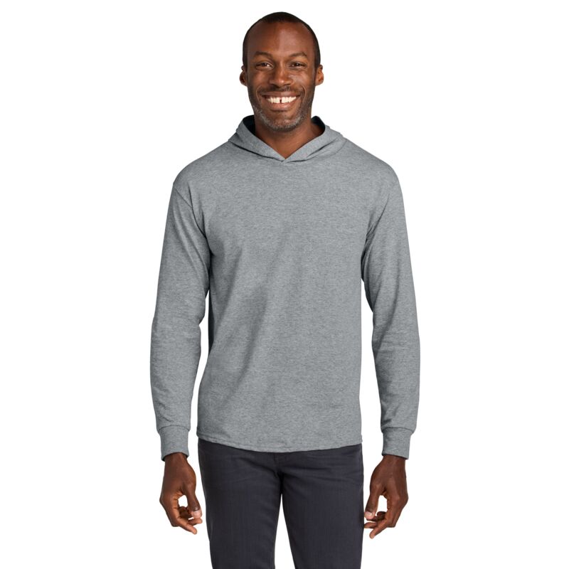 Classics Unisex Cotton Long Sleeve Hooded T Shirt Thumbnail