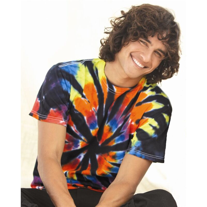 Rainbow Cut-Spiral Tie-Dyed T-Shirt Thumbnail