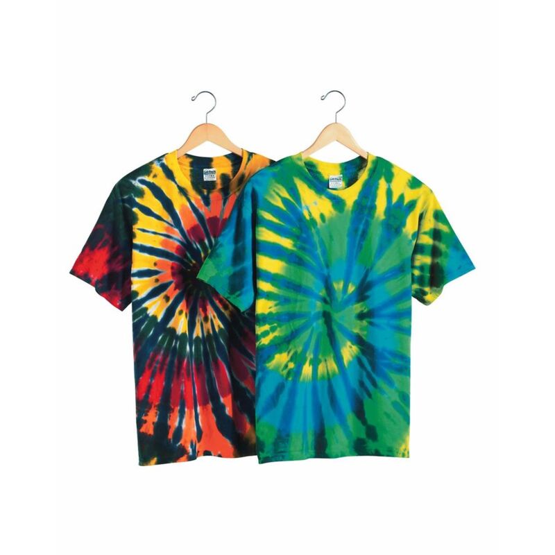 Multi-Color Cut-Spiral Tie-Dyed T-Shirt Thumbnail