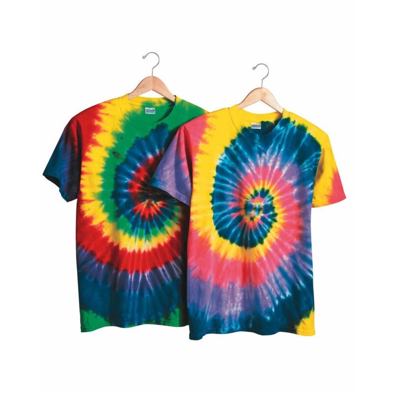 Multi-Color Spiral Tie-Dyed T-Shirt Thumbnail