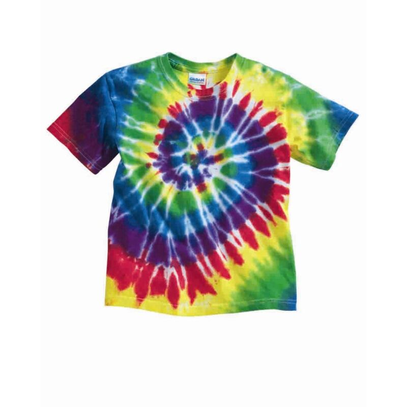 Youth Multi-Color Spiral Tie-Dyed T-Shirt Thumbnail
