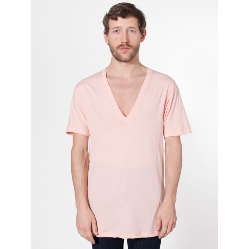 6456 Sheer Jersey V-Neck S/S Summer T-Shirt Thumbnail