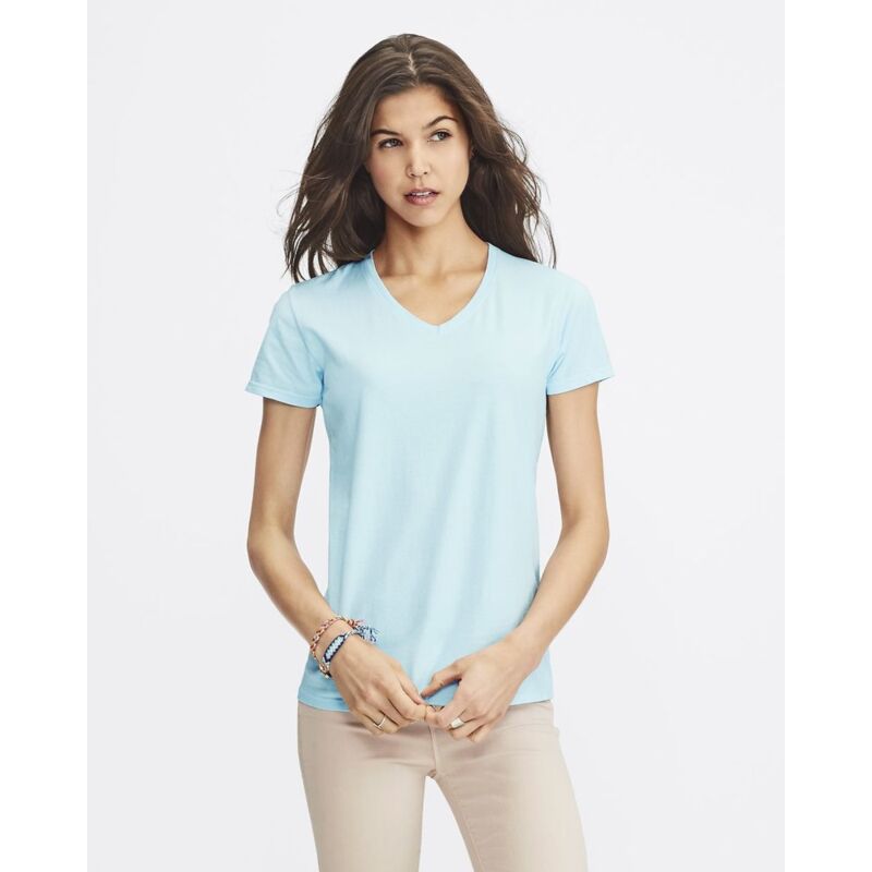 Garment-Dyed Women’s Midweight V-Neck T-Shirt Thumbnail