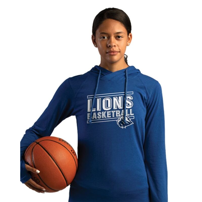 Women's Tri-Blend Surplice Long Sleeve Hooded T-Shirt Thumbnail