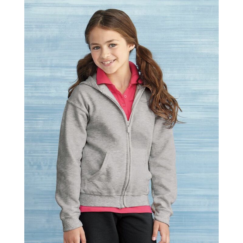 Heavy Blend Youth Full-Zip Hooded Sweatshirt Thumbnail